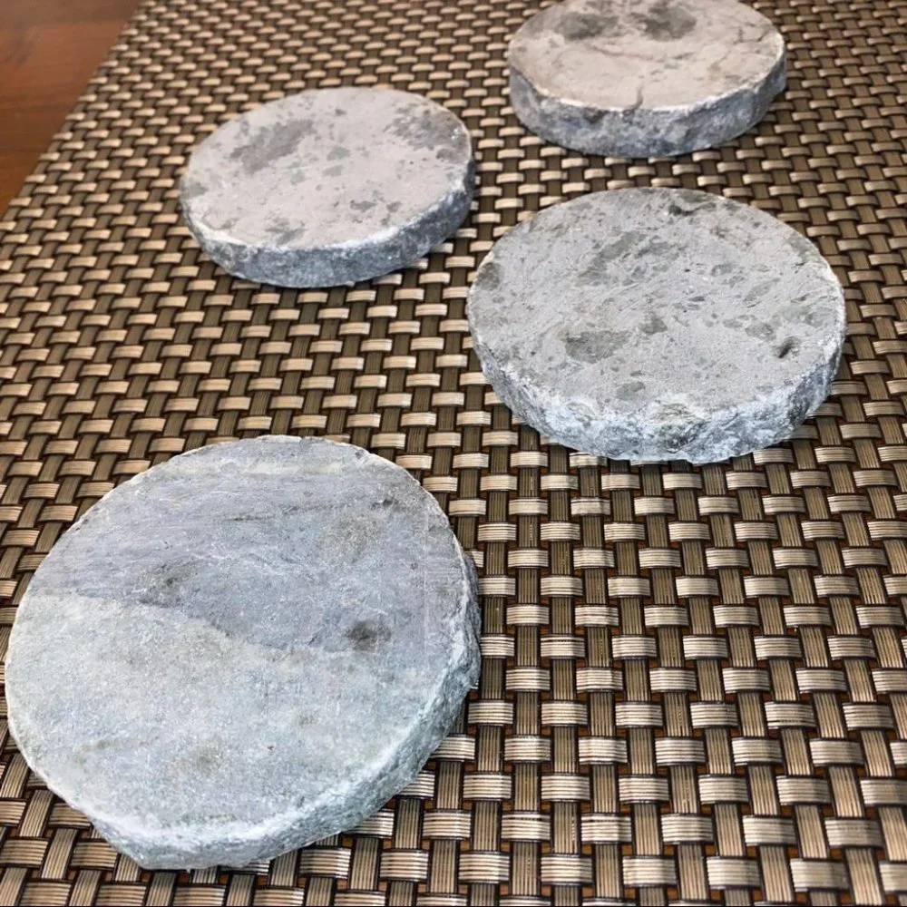 Beautiful Heavyweight Silver‎ Marble Like Coasters